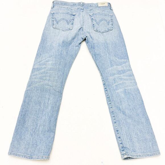 Edwin Elin Crop Halo Straight Light Wash Denim Jeans Straight Leg Size 26 - Picture 3 of 8